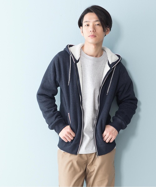 Blue Standard (ブルースタンダード)の「【BLUE STANDARD】裏ボアZIPパーカー モコモコ(パーカー・メンズ・ブラック/エメラルド/レッド系その他/ワイン/グリーン系その他/ブルー系その他/その他1/その他3/ブラック系その他/杢グレー/グレー系その他/その他2/ネイビー・MEDIUM/SMALL/X-LARGE/LARGE)」の22枚目の写真