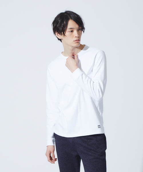 ABAHOUSE GRAY(アバハウスグレイ)の「【展開店舗限定】ott-tricot クルーネックロングTシャツ(Tシャツ/カットソー・メンズ・ホワイト/ブラック/その他・46/48)」の1枚目の写真