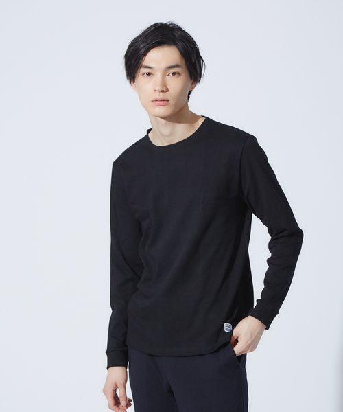 ABAHOUSE GRAY(アバハウスグレイ)の「【展開店舗限定】ott-tricot クルーネックロングTシャツ(Tシャツ/カットソー・メンズ・ホワイト/ブラック/その他・46/48)」の3枚目の写真