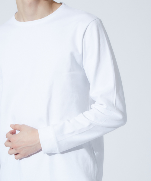 ABAHOUSE GRAY(アバハウスグレイ)の「【展開店舗限定】ott-tricot クルーネックロングTシャツ(Tシャツ/カットソー・メンズ・ホワイト/ブラック/その他・46/48)」の6枚目の写真