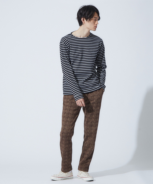 ABAHOUSE GRAY(アバハウスグレイ)の「【展開店舗限定】ott-tricot クルーネックロングTシャツ(Tシャツ/カットソー・メンズ・ホワイト/ブラック/その他・46/48)」の5枚目の写真