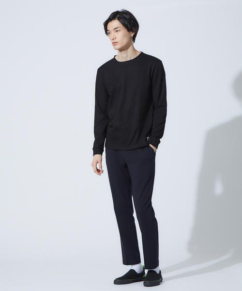 ABAHOUSE GRAY(アバハウスグレイ)の「【展開店舗限定】ott-tricot クルーネックロングTシャツ(Tシャツ/カットソー・メンズ・ホワイト/ブラック/その他・46/48)」の17枚目の写真