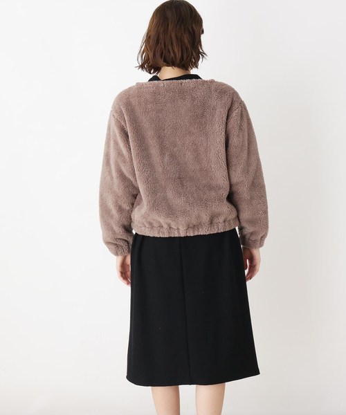 grove（グローブ）の「【LLあり】2点セット！ボアブルゾン＋ワンピースセット（アンサンブル・レディース・ブラック/ダークブラウン/グレー・04/02/03）」の16枚目の写真