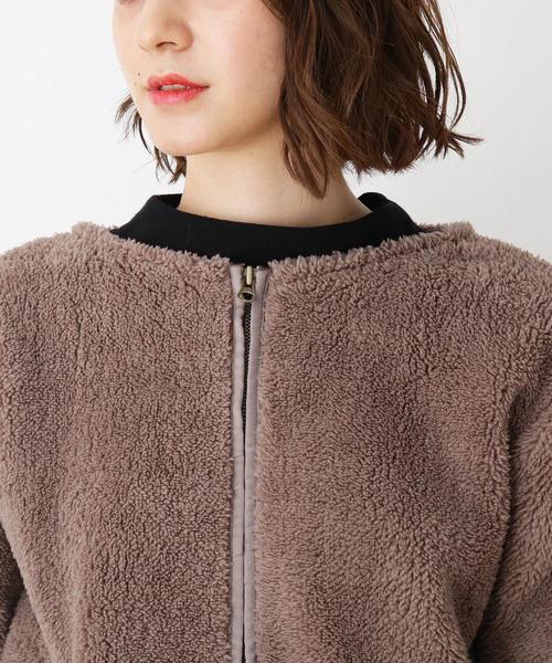 grove（グローブ）の「【LLあり】2点セット！ボアブルゾン＋ワンピースセット（アンサンブル・レディース・ブラック/ダークブラウン/グレー・04/02/03）」の17枚目の写真