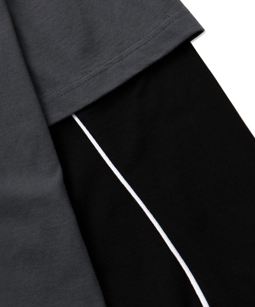 LMCの「【LMC】PIPE LINE LAYERD LONG SLV TEE / パイプライン レイヤード ロングスリーブ Tシャツ（Tシャツ/カットソー・メンズ・ブラック/ダークグレー・SMALL/MEDIUM/LARGE/X-LARGE）」の15枚目の写真