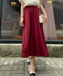 マキシ丈フレアスカート