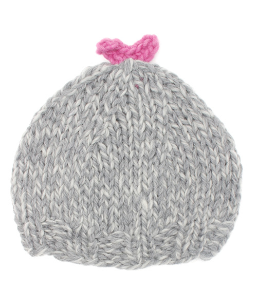 BEAMS BOY（ビームスボーイ）の「BEAMS BOY / ドングリ ワッチキャップ（ニットキャップ/ビーニー・レディース・ホワイト/グレー・ONE SIZE）」の2枚目の写真