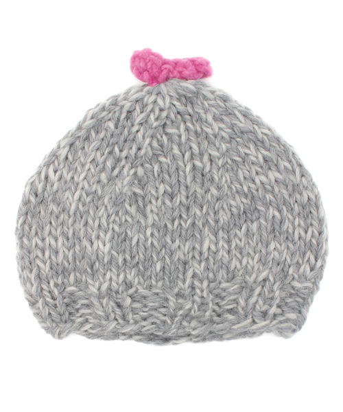 BEAMS BOY（ビームスボーイ）の「BEAMS BOY / ドングリ ワッチキャップ（ニットキャップ/ビーニー・レディース・ホワイト/グレー・ONE SIZE）」の3枚目の写真