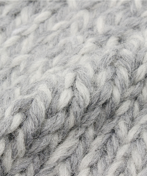 BEAMS BOY（ビームスボーイ）の「BEAMS BOY / ドングリ ワッチキャップ（ニットキャップ/ビーニー・レディース・ホワイト/グレー・ONE SIZE）」の7枚目の写真