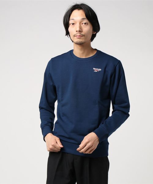 Reebok(リーボック)の「クラシックス ベクター クルー スウェットシャツ / Classics Vector Crew Sweatshirt(スウェット・メンズ・ブラック/ライトグレー/ネイビー・X-LARGE/MEDIUM/LARGE/XX-LARGE/SMALL/X-SMALL)」の1枚目の写真