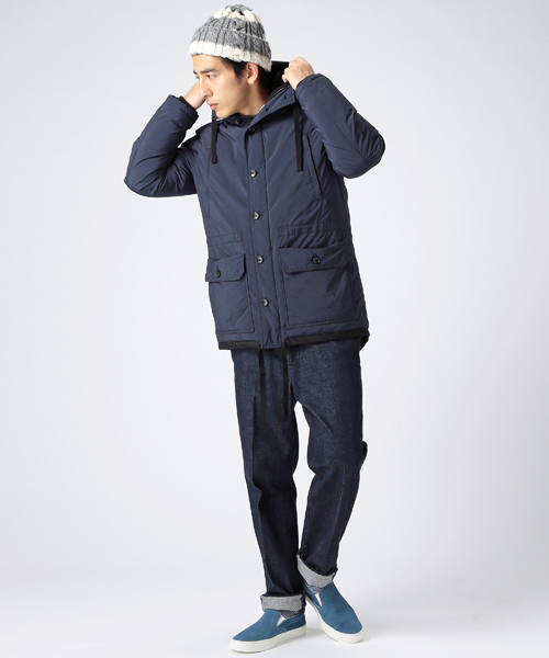 B:MING by BEAMS(ビーミングバイビームス)の「ビーミング by ビームス / ボアハーフダウン(ダウンジャケット/コート・メンズ・ネイビー/マスタード・SMALL/MEDIUM/LARGE)」の3枚目の写真