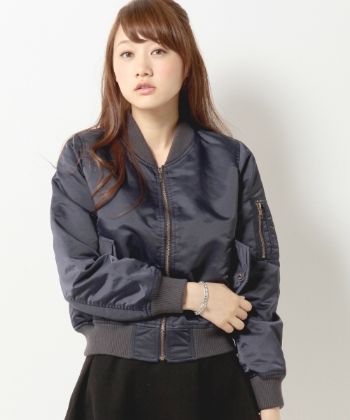 Jewel Changes（ジュエルチェンジズ）の「JCT N TWL ヴィンテージ MA-1（ブルゾン・レディース・オリーブ/ネイビー・36/38）」の17枚目の写真