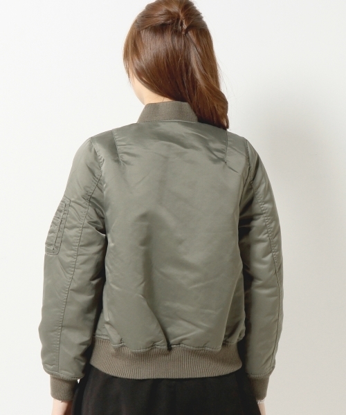 Jewel Changes（ジュエルチェンジズ）の「JCT N TWL ヴィンテージ MA-1（ブルゾン・レディース・オリーブ/ネイビー・36/38）」の5枚目の写真