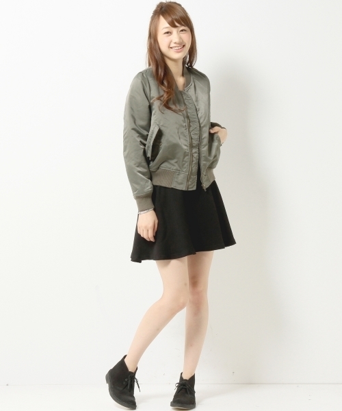 Jewel Changes（ジュエルチェンジズ）の「JCT N TWL ヴィンテージ MA-1（ブルゾン・レディース・オリーブ/ネイビー・36/38）」の8枚目の写真