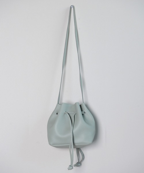 shopnikoniko（ショップニコニコ）の「ワンショルダー巾着バッグ（ショルダーバッグ・レディース・ホワイト/ブラック/ベージュ/サックスブルー/イエロー・フリー）」の22枚目の写真