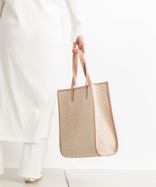 DouDou(ドゥドゥ)の「ジャガード織りトートバッグ(トートバッグ・レディース・ベージュ/カーキ・FREE)」の22枚目の写真