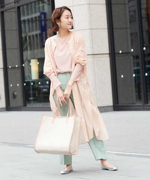 DouDou(ドゥドゥ)の「ジャガード織りトートバッグ(トートバッグ・レディース・ベージュ/カーキ・FREE)」の8枚目の写真