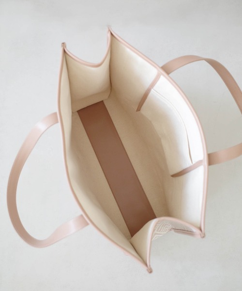 DouDou(ドゥドゥ)の「ジャガード織りトートバッグ(トートバッグ・レディース・ベージュ/カーキ・FREE)」の21枚目の写真