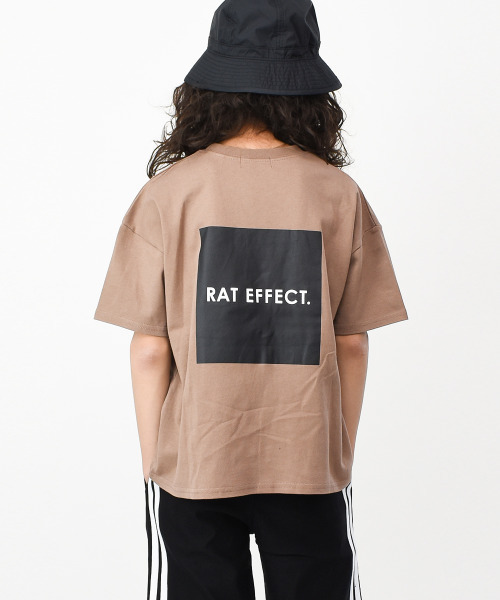 RAT EFFECT(ラットエフェクト)の「バックボックスプリント半袖Tシャツ(Tシャツ/カットソー・キッズ・ブラウン/オフホワイト/チャコールグレー/ライトグレー/ブラック/ライトベージュ・130/140/150/160/120)」の5枚目の写真