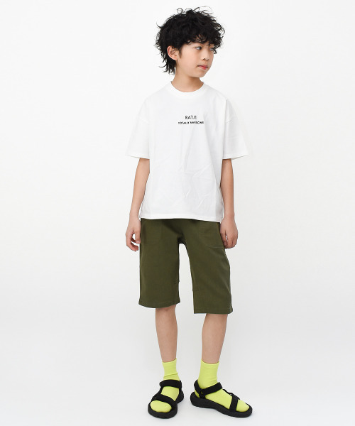 RAT EFFECT(ラットエフェクト)の「バックボックスプリント半袖Tシャツ(Tシャツ/カットソー・キッズ・ブラウン/オフホワイト/チャコールグレー/ライトグレー/ブラック/ライトベージュ・130/140/150/160/120)」の7枚目の写真