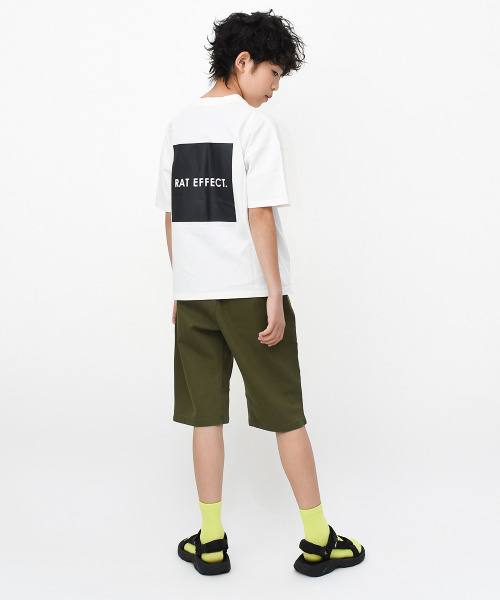 RAT EFFECT(ラットエフェクト)の「バックボックスプリント半袖Tシャツ(Tシャツ/カットソー・キッズ・ブラウン/オフホワイト/チャコールグレー/ライトグレー/ブラック/ライトベージュ・130/140/150/160/120)」の8枚目の写真