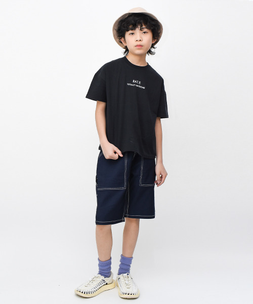 RAT EFFECT(ラットエフェクト)の「バックボックスプリント半袖Tシャツ(Tシャツ/カットソー・キッズ・ブラウン/オフホワイト/チャコールグレー/ライトグレー/ブラック/ライトベージュ・130/140/150/160/120)」の9枚目の写真