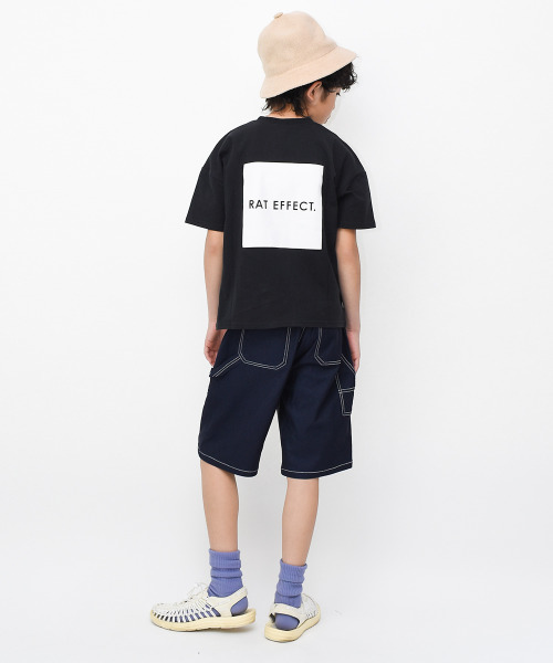 RAT EFFECT(ラットエフェクト)の「バックボックスプリント半袖Tシャツ(Tシャツ/カットソー・キッズ・ブラウン/オフホワイト/チャコールグレー/ライトグレー/ブラック/ライトベージュ・130/140/150/160/120)」の10枚目の写真