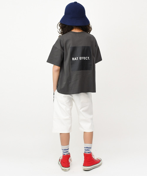 RAT EFFECT(ラットエフェクト)の「バックボックスプリント半袖Tシャツ(Tシャツ/カットソー・キッズ・ブラウン/オフホワイト/チャコールグレー/ライトグレー/ブラック/ライトベージュ・130/140/150/160/120)」の12枚目の写真