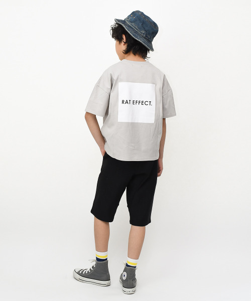 RAT EFFECT(ラットエフェクト)の「バックボックスプリント半袖Tシャツ(Tシャツ/カットソー・キッズ・ブラウン/オフホワイト/チャコールグレー/ライトグレー/ブラック/ライトベージュ・130/140/150/160/120)」の14枚目の写真