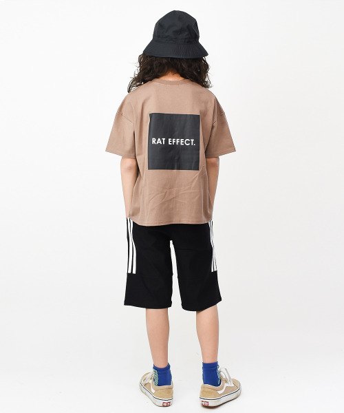 RAT EFFECT(ラットエフェクト)の「バックボックスプリント半袖Tシャツ(Tシャツ/カットソー・キッズ・ブラウン/オフホワイト/チャコールグレー/ライトグレー/ブラック/ライトベージュ・130/140/150/160/120)」の16枚目の写真