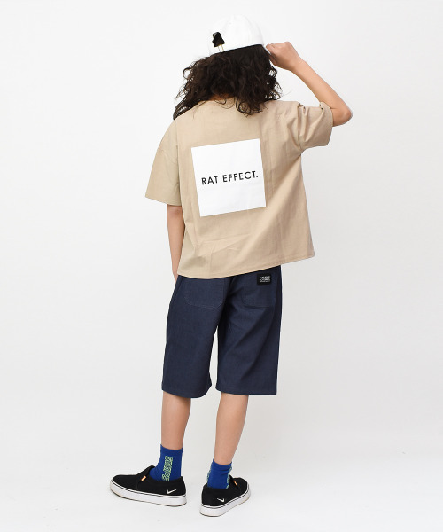 RAT EFFECT(ラットエフェクト)の「バックボックスプリント半袖Tシャツ(Tシャツ/カットソー・キッズ・ブラウン/オフホワイト/チャコールグレー/ライトグレー/ブラック/ライトベージュ・130/140/150/160/120)」の18枚目の写真