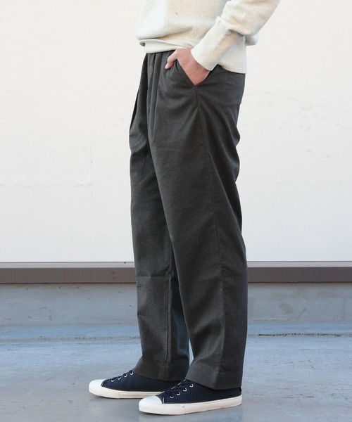アボンタージ A VONTADE 1 Tuck Tapered Easy Trousers テーパード イージー パンツ M チャコール VDT-0404-PT PEACETREE | ピースツリー