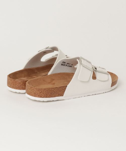 AAA+（サンエープラス）の「AAA / PUレザーダブルベルトサンダル(2365)　ワンマイルサンダル　スライドサンダル（サンダル・メンズ・ホワイト/ブラック/ダークブラウン・LL/M/L）」の4枚目の写真