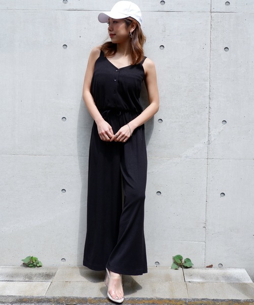 SPIRALGIRL（スパイラルガール）の「カットリブオールインワン（ワンピース・レディース・ブラウン/ベージュ/ブラック・FREE）」の7枚目の写真