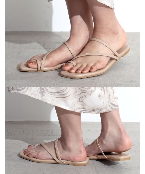 Re:EDIT（リエディ）の「親指リングビーチサンダル（サンダル・レディース・ブラック/シルバー/グレイッシュベージュ/パイソン/キャメル/ゴールド・LARGE/SMALL/X-SMALL/XX-LARGE/X-LARGE/MEDIUM）」の7枚目の写真