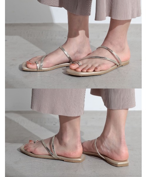 Re:EDIT（リエディ）の「親指リングビーチサンダル（サンダル・レディース・ブラック/シルバー/グレイッシュベージュ/パイソン/キャメル/ゴールド・LARGE/SMALL/X-SMALL/XX-LARGE/X-LARGE/MEDIUM）」の20枚目の写真