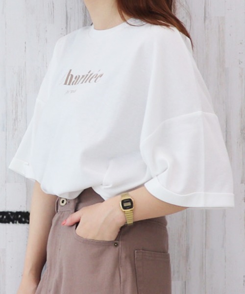 PairPair（ペアペア）の「アソートロゴプリントT（Tシャツ/カットソー・レディース・ライトグリーン/ホワイト/モカ/ブラウン/オフホワイト/パープル・FREE）」の12枚目の写真