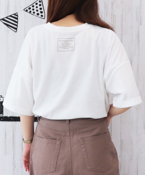 PairPair（ペアペア）の「アソートロゴプリントT（Tシャツ/カットソー・レディース・ライトグリーン/ホワイト/モカ/ブラウン/オフホワイト/パープル・FREE）」の13枚目の写真