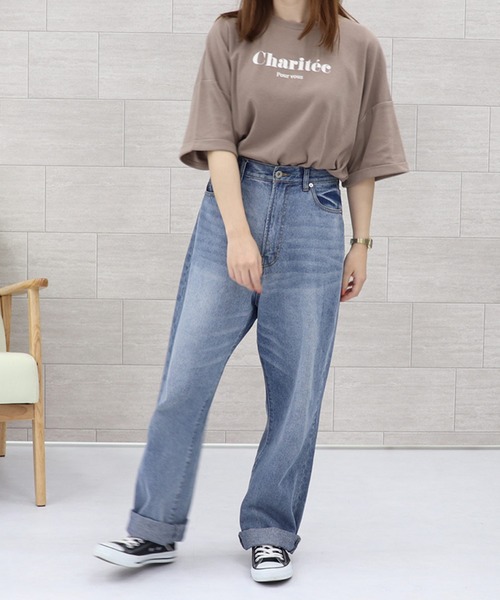 PairPair（ペアペア）の「アソートロゴプリントT（Tシャツ/カットソー・レディース・ライトグリーン/ホワイト/モカ/ブラウン/オフホワイト/パープル・FREE）」の15枚目の写真