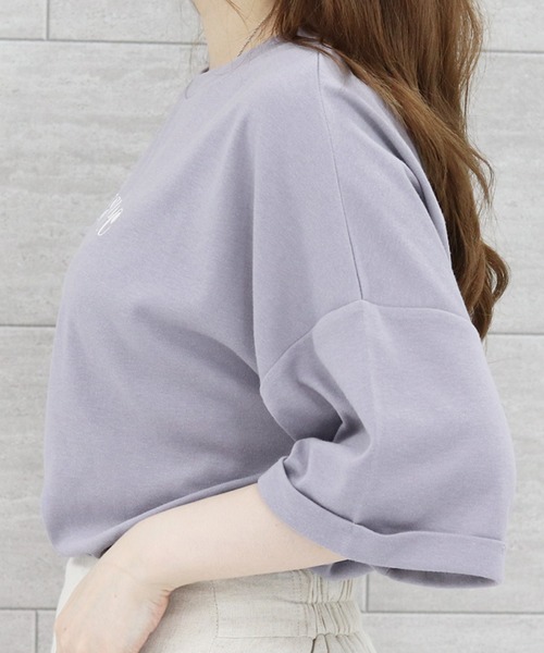 PairPair（ペアペア）の「アソートロゴプリントT（Tシャツ/カットソー・レディース・ライトグリーン/ホワイト/モカ/ブラウン/オフホワイト/パープル・FREE）」の8枚目の写真