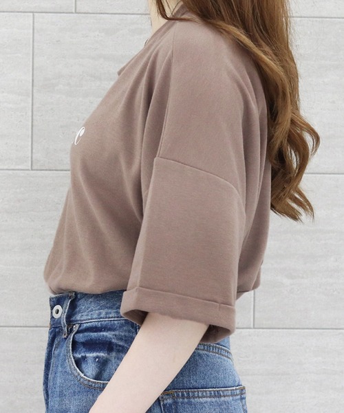 PairPair（ペアペア）の「アソートロゴプリントT（Tシャツ/カットソー・レディース・ライトグリーン/ホワイト/モカ/ブラウン/オフホワイト/パープル・FREE）」の7枚目の写真