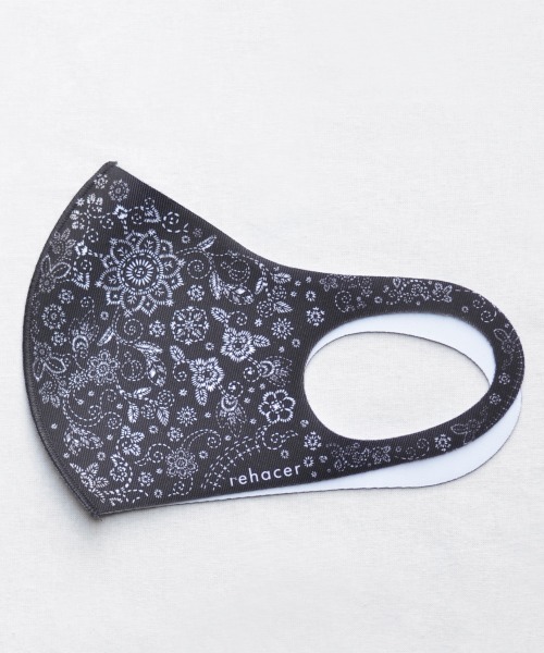 rehacer(レアセル)の「rehacer : Original Soft Touch fabric Mask / オリジナル ソフト タッチ ファブリック マスク(マスク・メンズ・ブラック/ブラック系その他/グレー系その他/マルチ・FREE)」の3枚目の写真