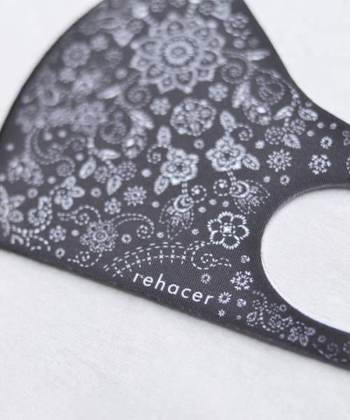 rehacer(レアセル)の「rehacer : Original Soft Touch fabric Mask / オリジナル ソフト タッチ ファブリック マスク(マスク・メンズ・ブラック/ブラック系その他/グレー系その他/マルチ・FREE)」の7枚目の写真