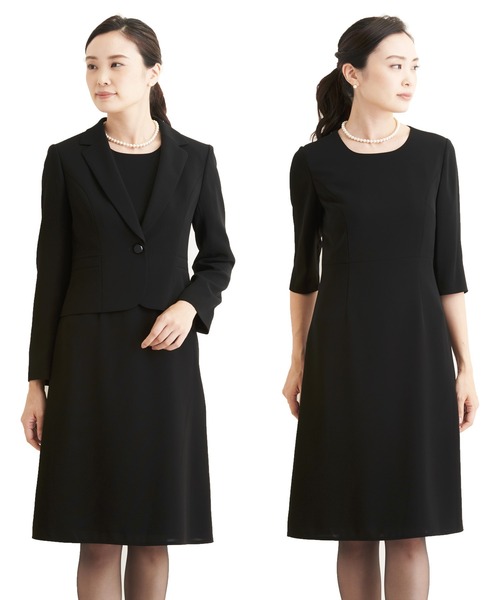 セール 洗える ブラックジャケット ワンピースセットアップ 喪服 礼服 スーツセット Carette カレット のファッション通販 Zozotown
