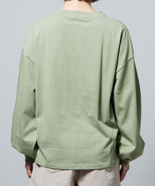 WEGO（ウィゴー）の「WEGO/フォトプリントロンT（Tシャツ/カットソー・レディース・カーキ/アイボリー・FREE）」の9枚目の写真