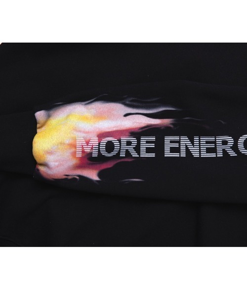 ONA（オーエヌエー）の「『ONA/オーエヌエー』ENERGY FLAME OVER HOODIE/韓国ブランド ファイヤーパターン プルオーバーパーカー/フーディー（パーカー・メンズ・ブラック・M/L）」の20枚目の写真