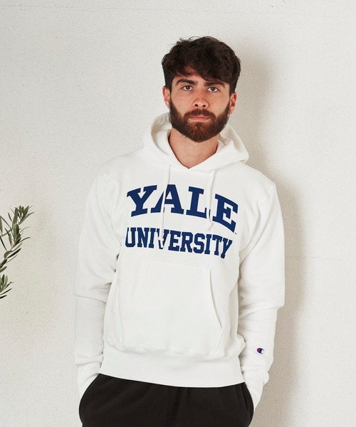 CHAMPION RW P/O HOODED SWEATSHIRT YALE (チャンピオン プル