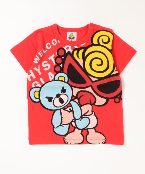 HYSTERIC MINI（ヒステリックミニ）の「MY SWEETY BEAR 半袖Tシャツ（Tシャツ/カットソー・キッズ・ホワイト/レッド/イエロー/ブラック・90/80/90cm/80ｃｍ）」の4枚目の写真