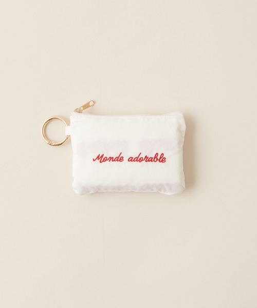 natural couture(ナチュラルクチュール)の「カラフルロゴ刺繍エコBAG(エコバッグ/サブバッグ・レディース・オフホワイト/グレー/ミント/サックスブルー/ピンク・FREE)」の15枚目の写真