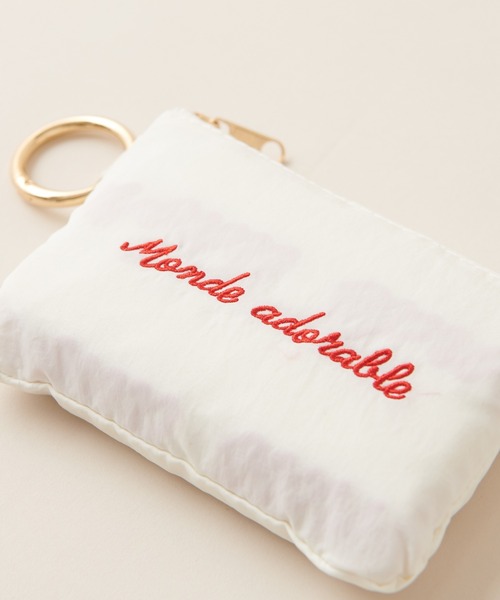 natural couture(ナチュラルクチュール)の「カラフルロゴ刺繍エコBAG(エコバッグ/サブバッグ・レディース・オフホワイト/グレー/ミント/サックスブルー/ピンク・FREE)」の17枚目の写真